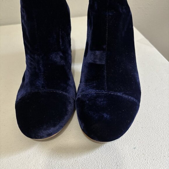 Madewell  The Jillian Ankle Boot in Blue Velvet, size 10 - Picture 4 of 10